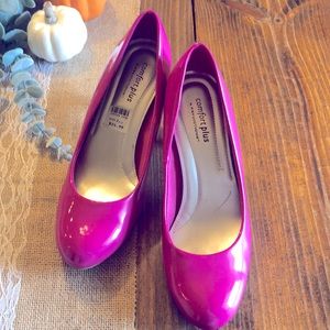 Hot pink heels comfort plus sz 7 1/2